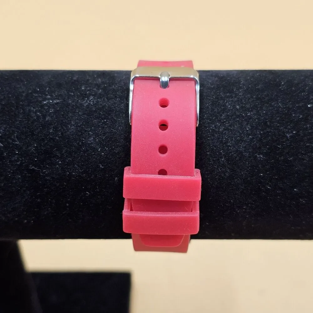 Vintage Xhileration Red & Yellow Quartz Ladies Watch Silicone Band New Battery